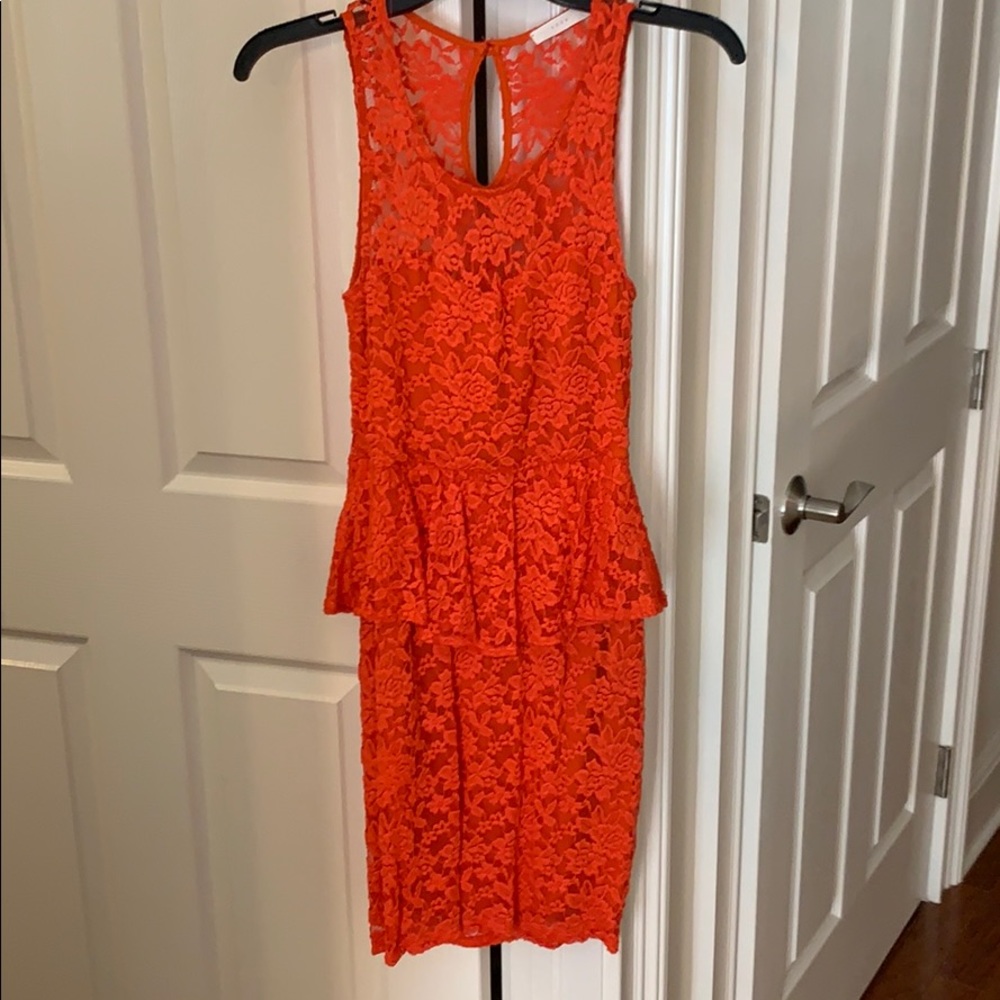 Red lace cocktail dress by Lush at Nordstrom